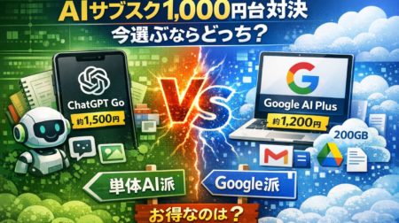 AIサブスク【1,000円台】対決｜今選ぶならどっち？ChatGPT Go / Google AI Plus